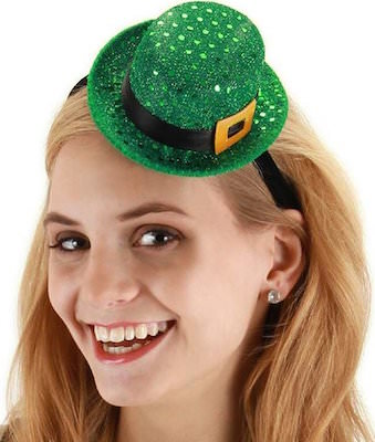 St Patrick's Day Women's Mini Sequin Leprechaun Hat