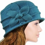 Daisy Flower Wool Cloche Bucket Hat