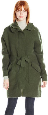 Diesel Women's Green Wool Coat