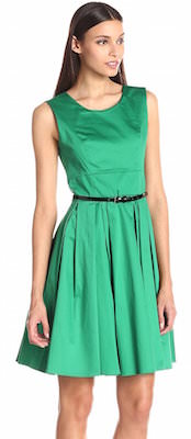 Green Calvin Klein Fit And Flare Women's Dress
