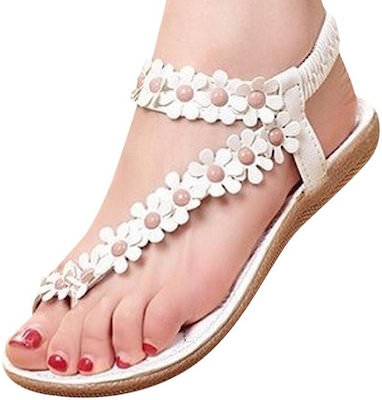 Women's Thong Sandals With Flowers