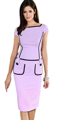 Women's Purple Pencil Dress