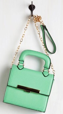 Mint Green Bag With Shoulder Strap