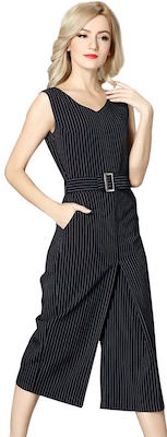 Women's Pencil Stripe Jumpsuit