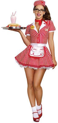 Classic Diner Doll Sexy Women's Costume