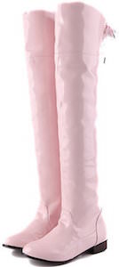 Pink Knee High Boots