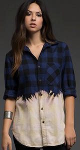 Dip Dyed Women’s Flannel Shirt