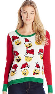Women's Smiley Face Christmas sweater