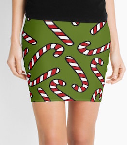 Candy Cane Pencil Skirt
