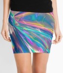 Women's Holographic Pencil Skirt