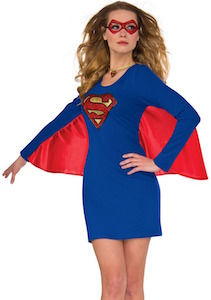 Supergirl Caped Dress Costume