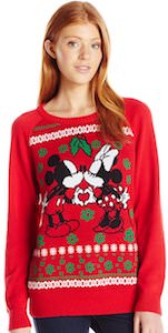 Mickey And Minnie Heart And Kiss Christmas Sweater