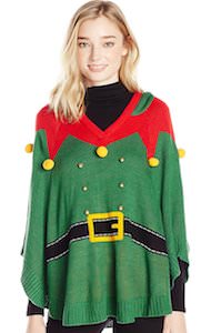 Elf Costume Christmas Poncho