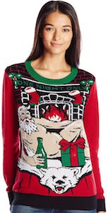 Naked Santa Christmas Sweater With Lights