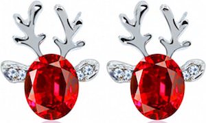 Christmas Red Nosed Reindeer Earrings