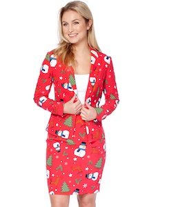 Women's Red Christmas Suit