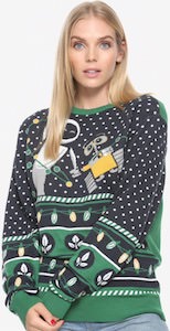 Wall-E And Eve Holding Hands Christmas Sweater