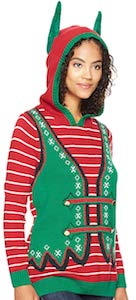 Women's Elf Costume Christmas Hoodie