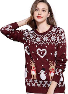 Women's Reindeer and Snowmen Christmas Sweater