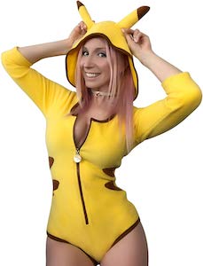 Women's Sexy Pikachu Bodysuit Costume