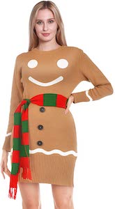 Gingerbread Man Ugly Christmas Dress