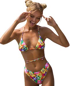 Multi Color Print Bikini Set
